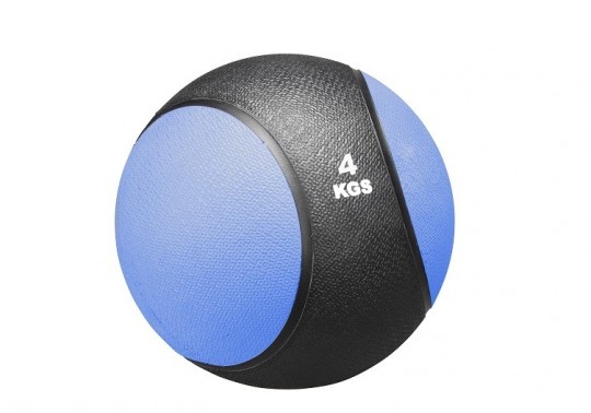 Medizinball 4 kg, Ø 23cm blau