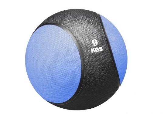 Medizinball 9 kg, Ø 29cm blau